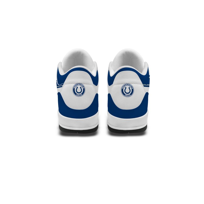 Indianapolis Colts Basic White Genuine Leather JD03 Shoes Men and Women AZBTAJ3000001