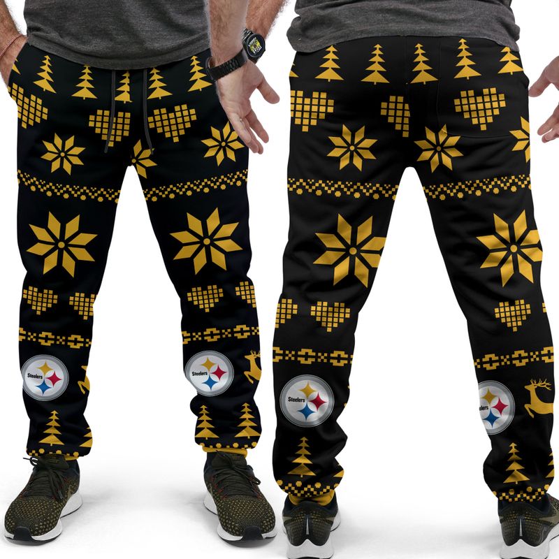 Pittsburgh Steelers Christmas Patterns Hoodie and Joggers