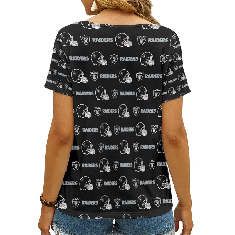 Las Vegas Raiders V-neck Women T-shirt
