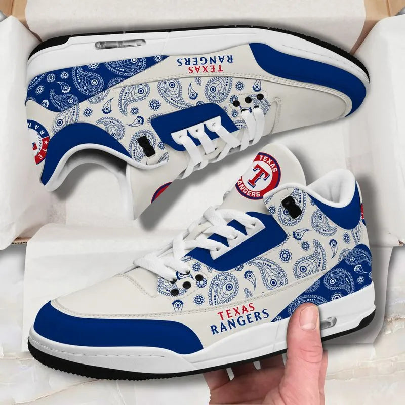 Texas Rangers  Basic Leather JD03 Shoes Men and Women