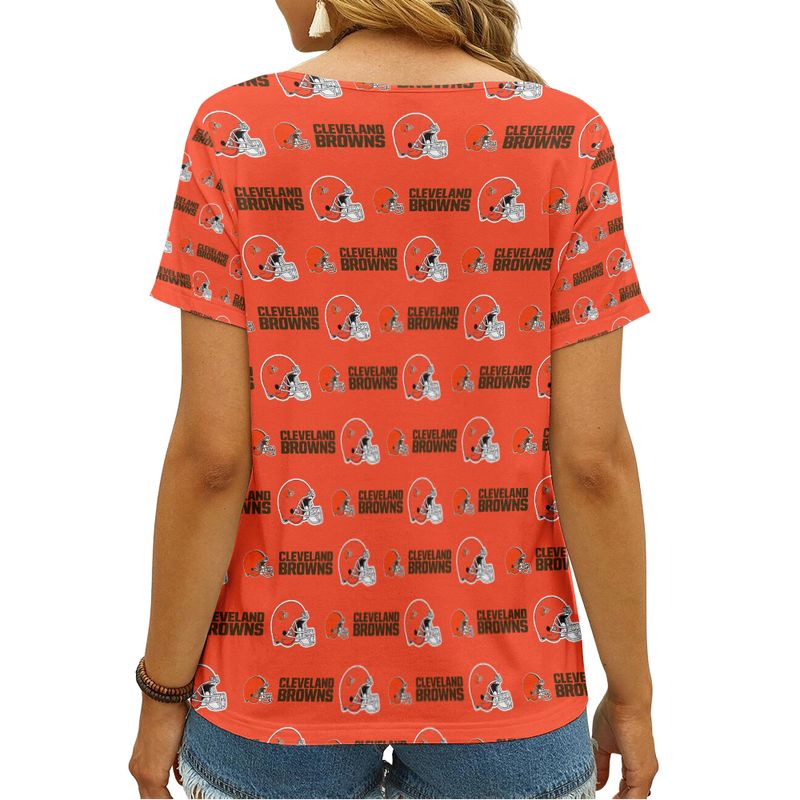 Cleveland Browns V-neck Women T-shirt