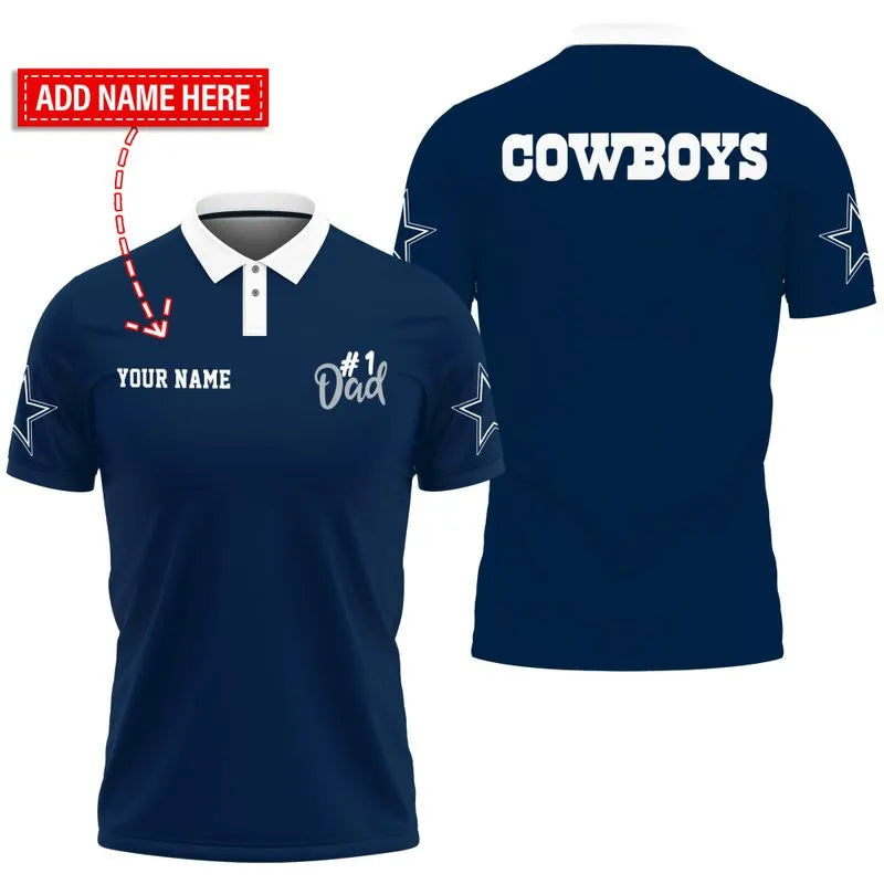 Dallas Cowboys Gift For Father’s Day Personalized Polo Shirt BGPLS145