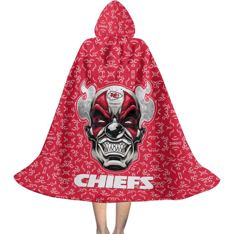 Kansas City Chiefs Halloween Clown Limited Edition All-Over Print Halloween Cloak