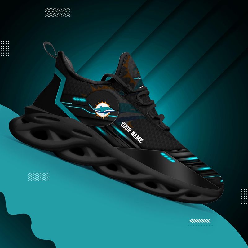 Miami Dolphins Personalized Yezy Running Sneakers