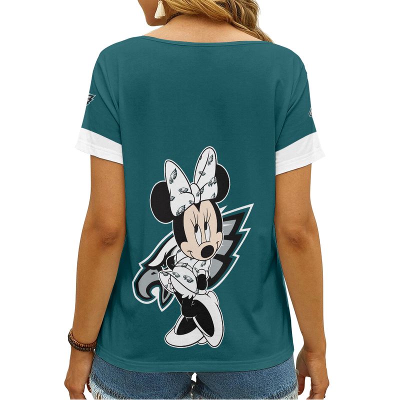 Philadelphia Eagles V-neck Women T-shirt