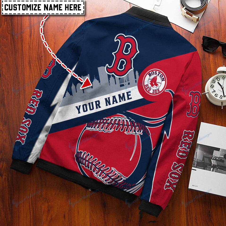 Boston Red Sox Personalized Bomber Jacket BG432