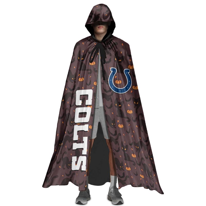 Indianapolis Colts Black Cat Pattern Halloween Limited Edition All-Over Print Halloween Cloak