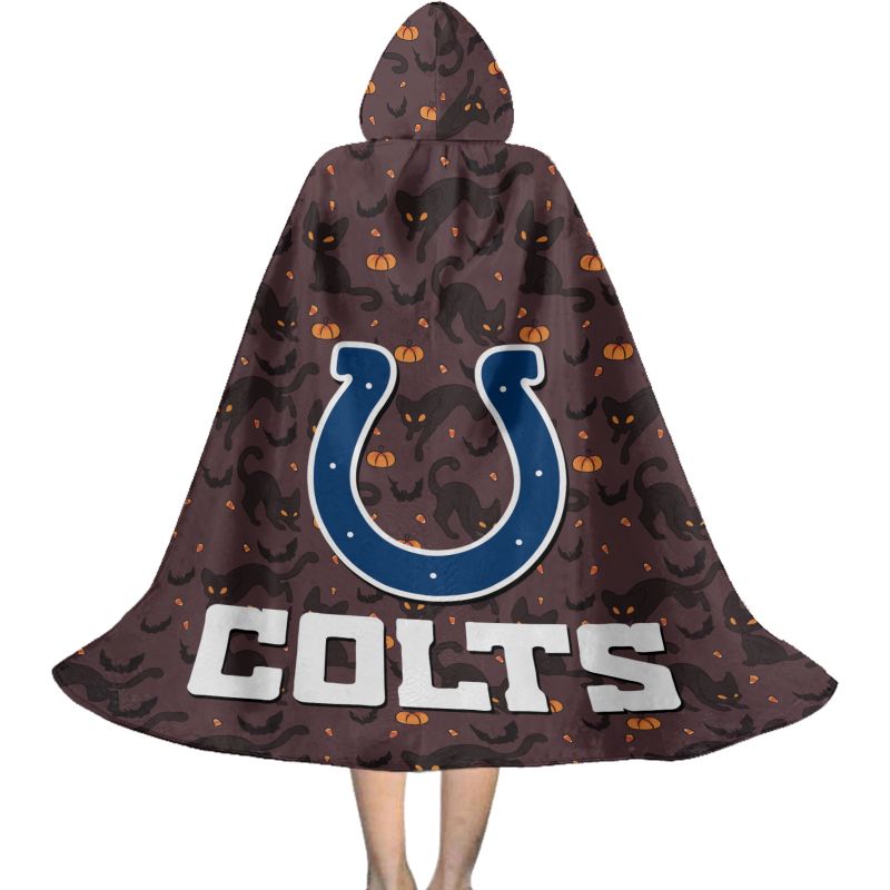 Indianapolis Colts Black Cat Pattern Halloween Limited Edition All-Over Print Halloween Cloak