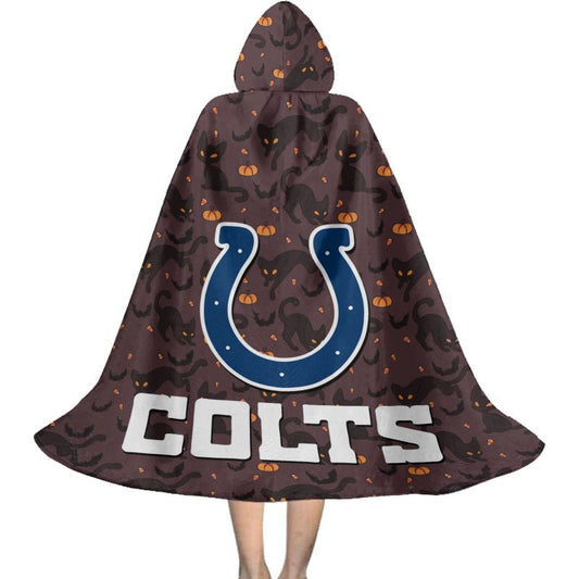 Indianapolis Colts Black Cat Pattern Halloween Limited Edition All-Over Print Halloween Cloak
