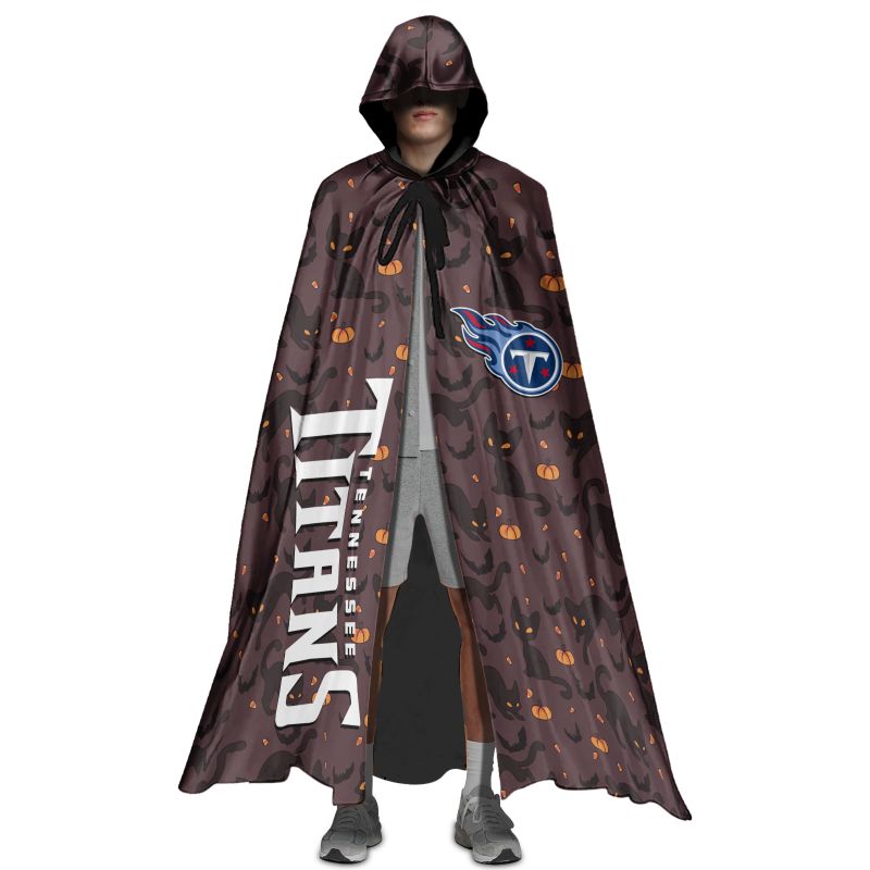 Tennessee Titans Black Cat Pattern Halloween Limited Edition All-Over Print Halloween Cloak