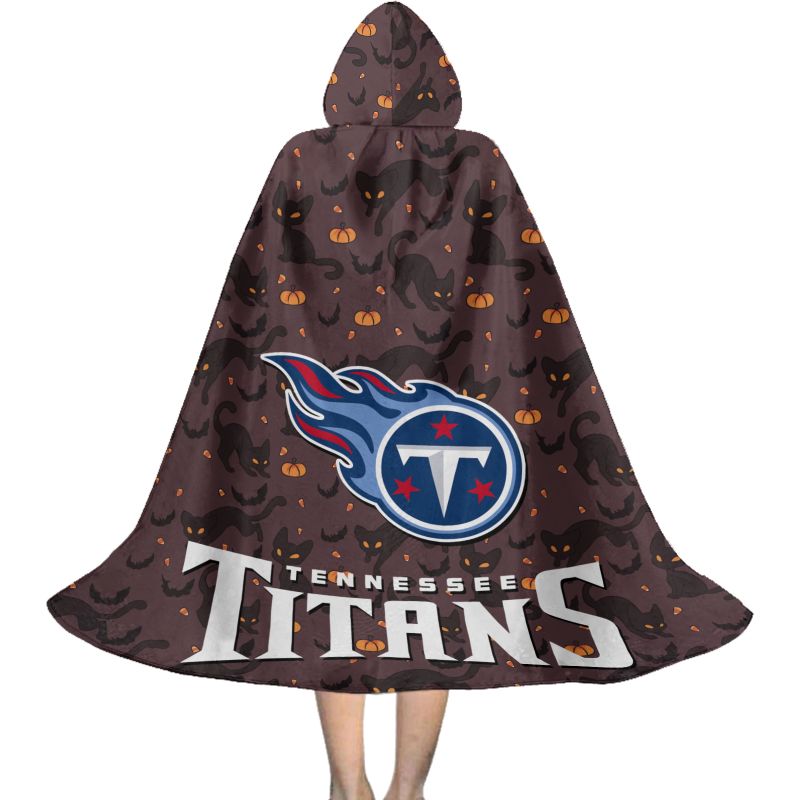 Tennessee Titans Black Cat Pattern Halloween Limited Edition All-Over Print Halloween Cloak