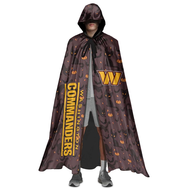 Washington Commanders Black Cat Pattern Halloween Limited Edition All-Over Print Halloween Cloak