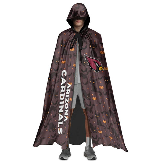 Arizona Cardinals Black Cat Pattern Halloween Limited Edition All-Over Print Halloween Cloak