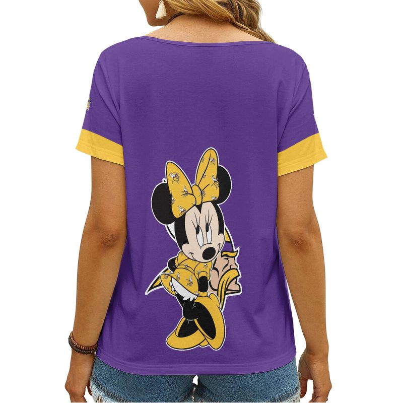 Minnesota Vikings V-neck Women T-shirt