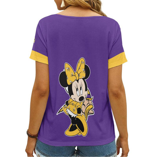 Minnesota Vikings V-neck Women T-shirt