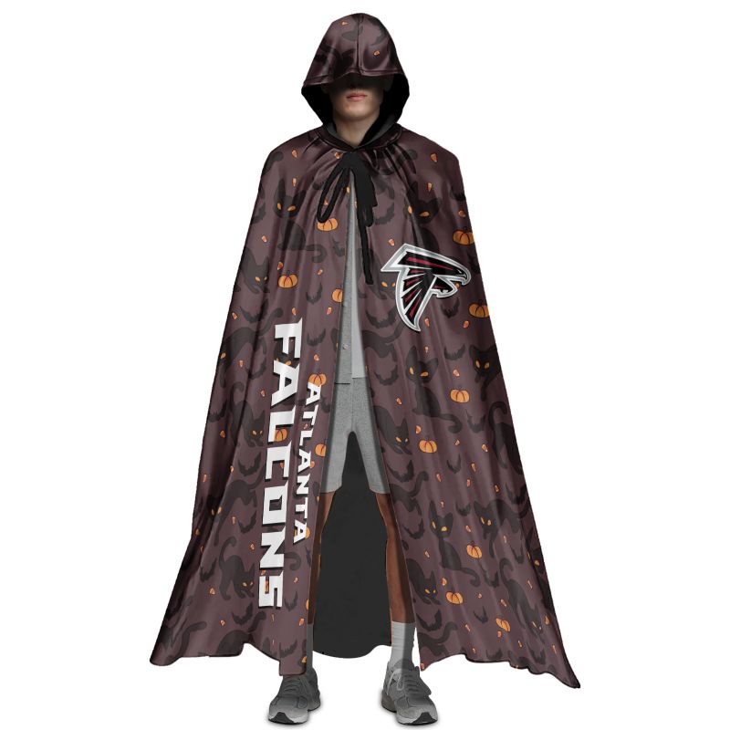 Atlanta Falcons Black Cat Pattern Halloween Limited Edition All-Over Print Halloween Cloak