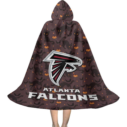 Atlanta Falcons Black Cat Pattern Halloween Limited Edition All-Over Print Halloween Cloak