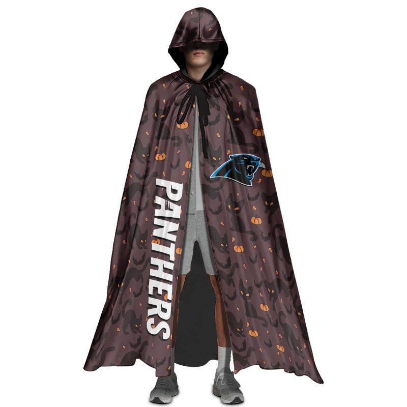 Carolina Panthers Black Cat Pattern Halloween Limited Edition All-Over Print Halloween Cloak