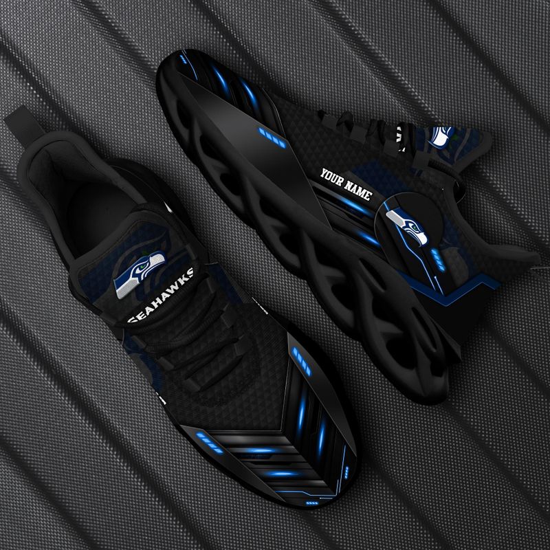 Seattle Seahawks Personalized Yezy Running Sneakers