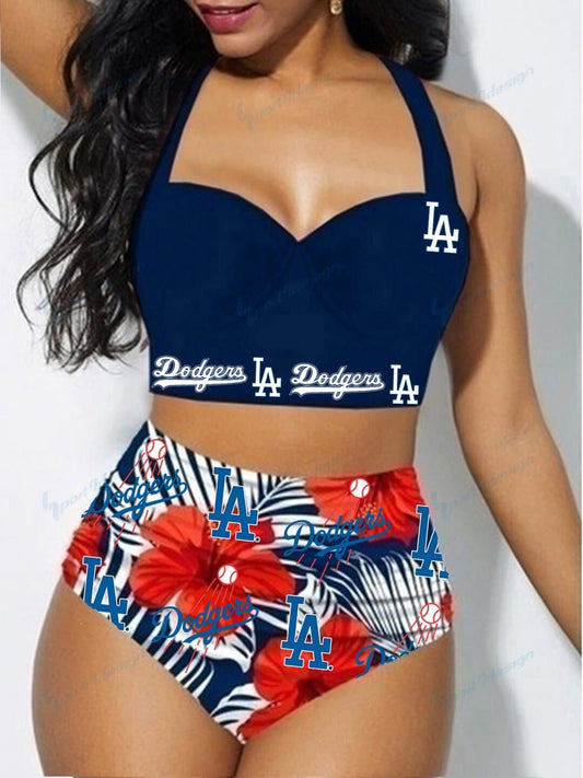 Los Angeles Dodgers Sexy Print Bikini Swimsuit 09