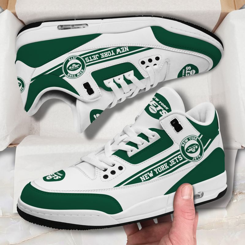 New York Jets Basic White Genuine Leather JD03 Shoes Men and Women AZBTAJ3000007