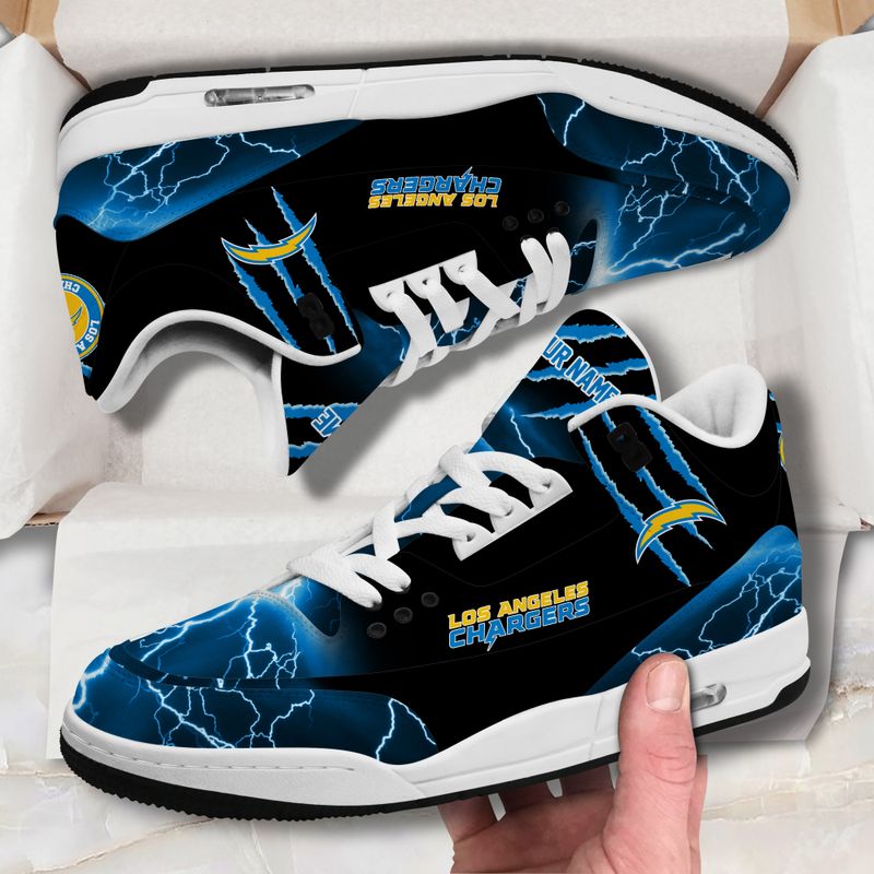 Los Angeles Chargers Basic Leather JD03 Shoes Men and Women AZBTAJ3000195