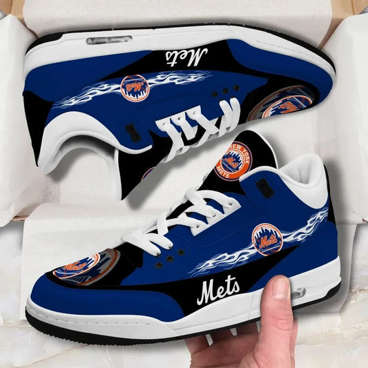 New York Mets Fire White Genuine Leather JD03 Shoes Men and Women AZBTAJ3000037
