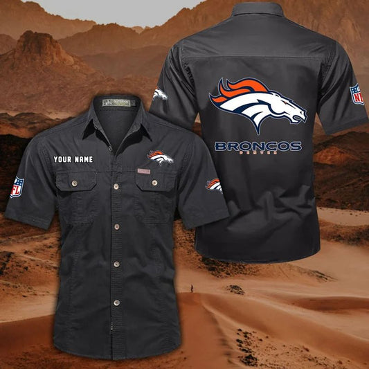 Denver Broncos Men’s Short Sleeve Cargo Shirts New 2025 AZBT2DCGS000042