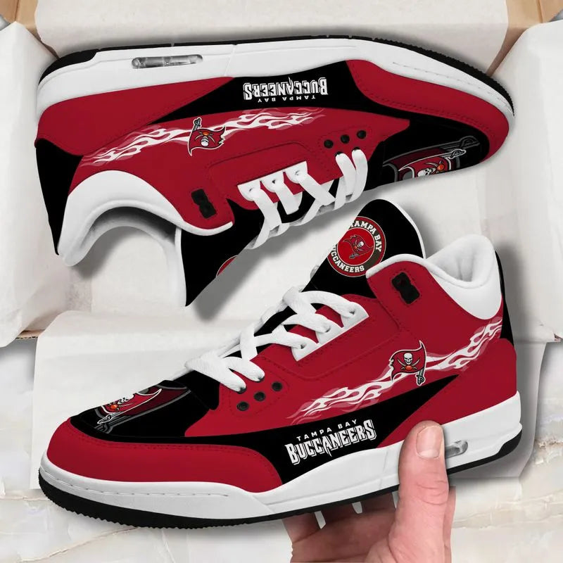 Tampa Bay Buccaneers Fire White Genuine Leather JD03 Shoes Men and Women AZBTAJ3000042