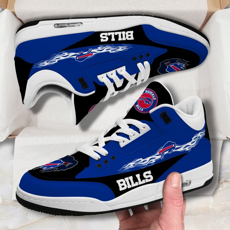 Buffalo Bills Fire White Genuine Leather JD03 Shoes Men and Women AZBTAJ3000118