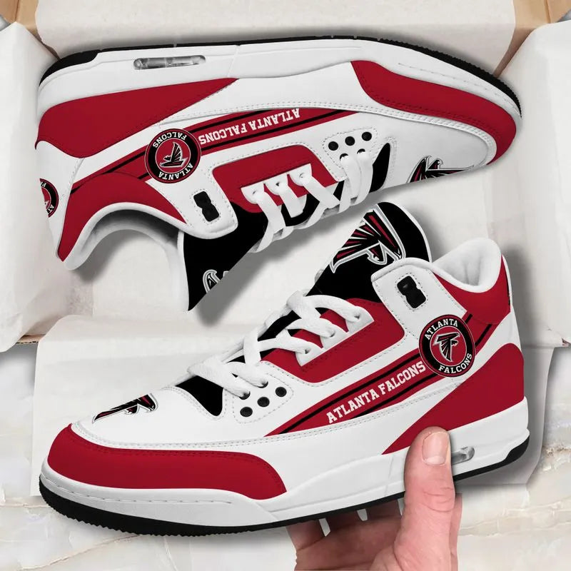 Atlanta Falcons Basic White Genuine Leather JD03 Shoes Men and Women AZBTAJ3000138