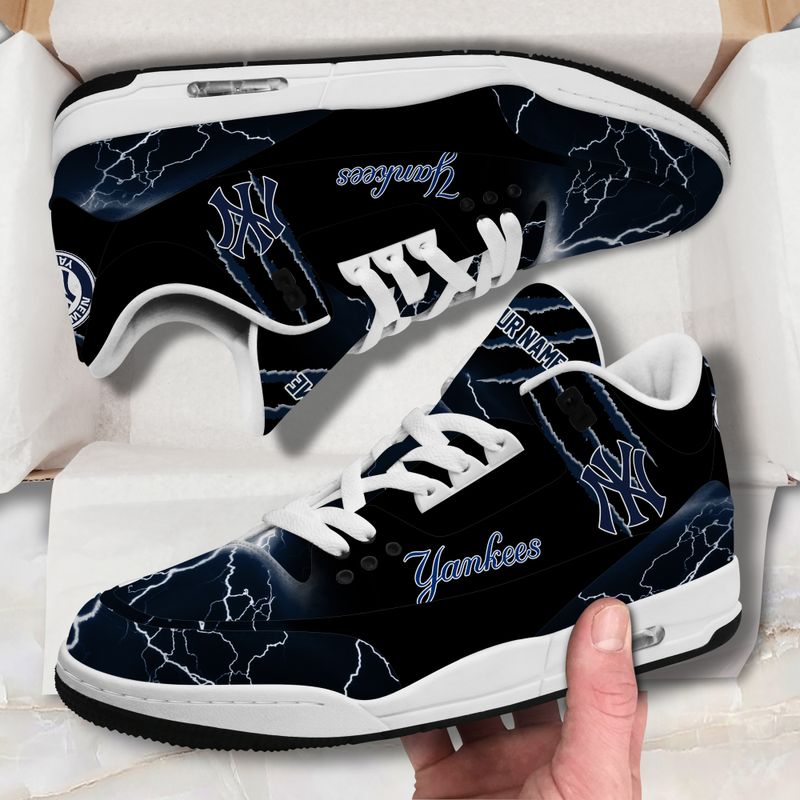 New York Yankees Basic Leather JD03 Shoes Men and Women