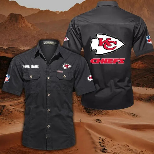 Kansas City Chiefs Men’s Short Sleeve Cargo Shirts New 2025 AZBT2DCGS000048