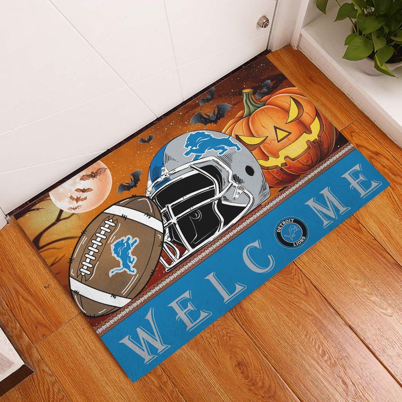 Detroit Lions Halloween Doormat New Collection AZBTDM000004