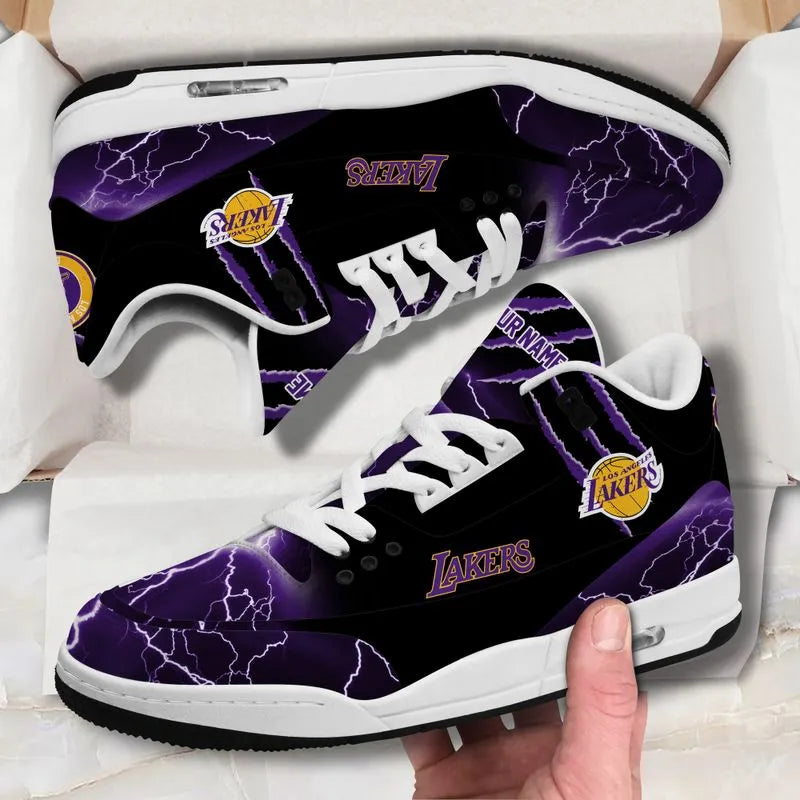 Los Angeles Lakers Basic Leather JD03 Shoes Men and Women AZBTAJ3000264