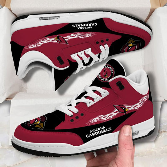 Arizona Cardinals Fire White Genuine Leather JD03 Shoes Men and Women AZBTAJ3000110