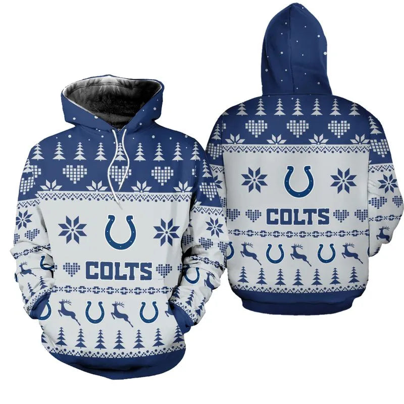 Indianapolis Colts Christmas Patterns Hoodie and Joggers
