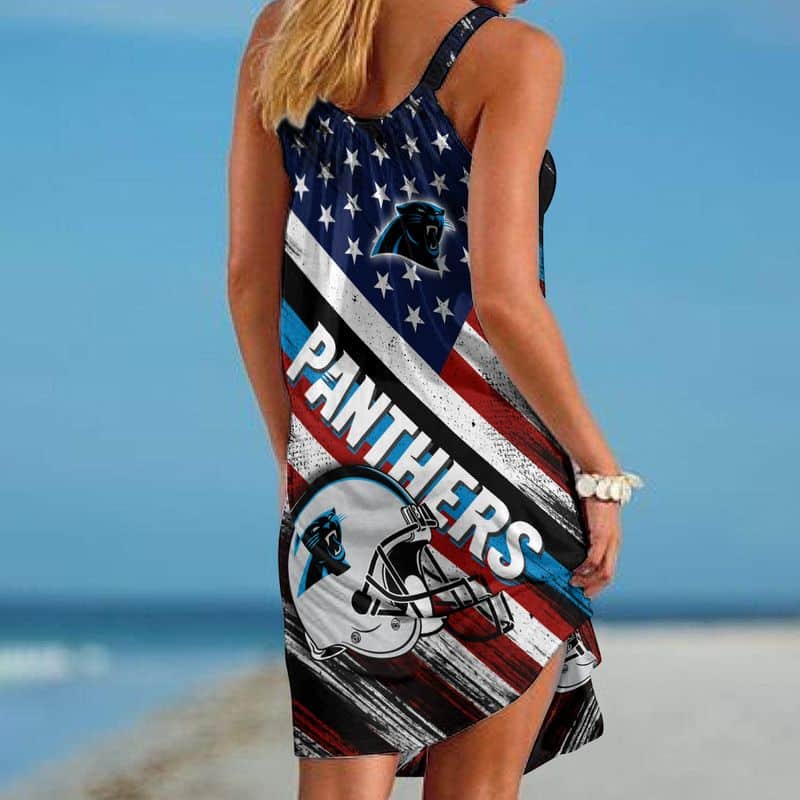 Carolina Panthers USA Independence Day Beach Dress BG262