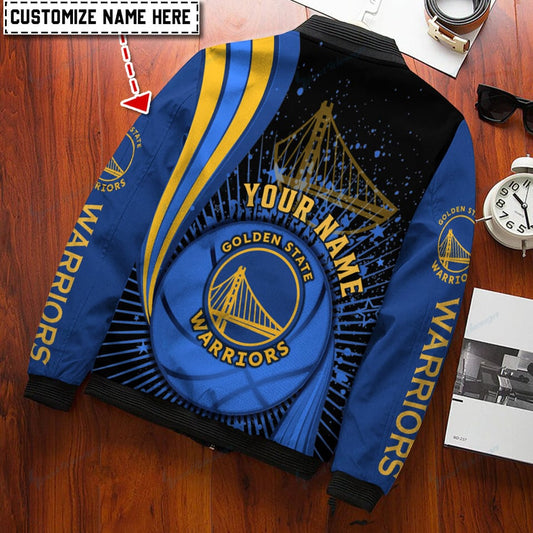 Golden State Warriors Personalized Bomber Jacket BG256