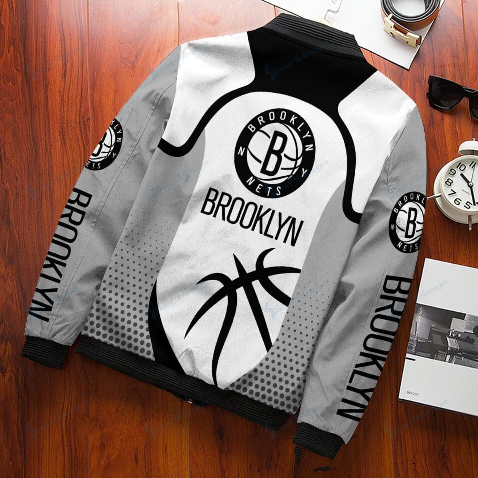 Brooklyn Nets Personalized Bomber Jacket BG258