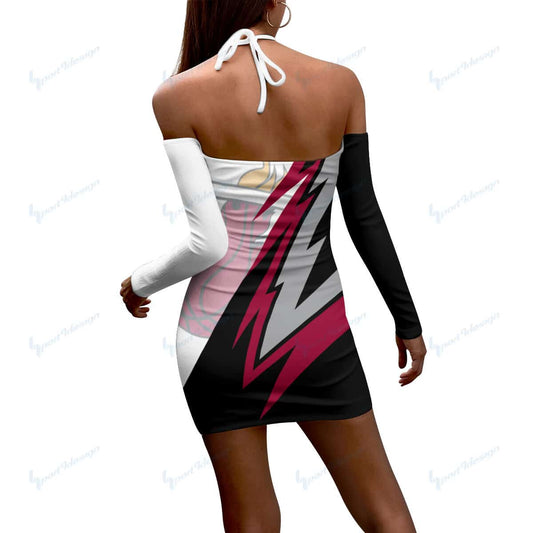 Miami Heat Halter Lace-up Dress 57