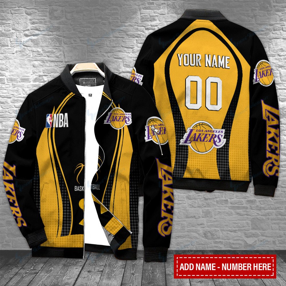 Los Angeles Lakers Personalized Bomber Jacket BG109