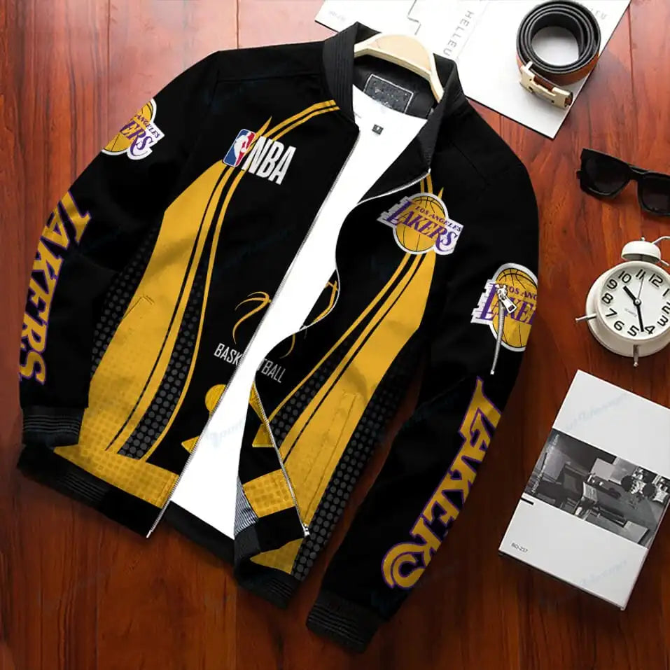 Los Angeles Lakers Personalized Bomber Jacket BG109