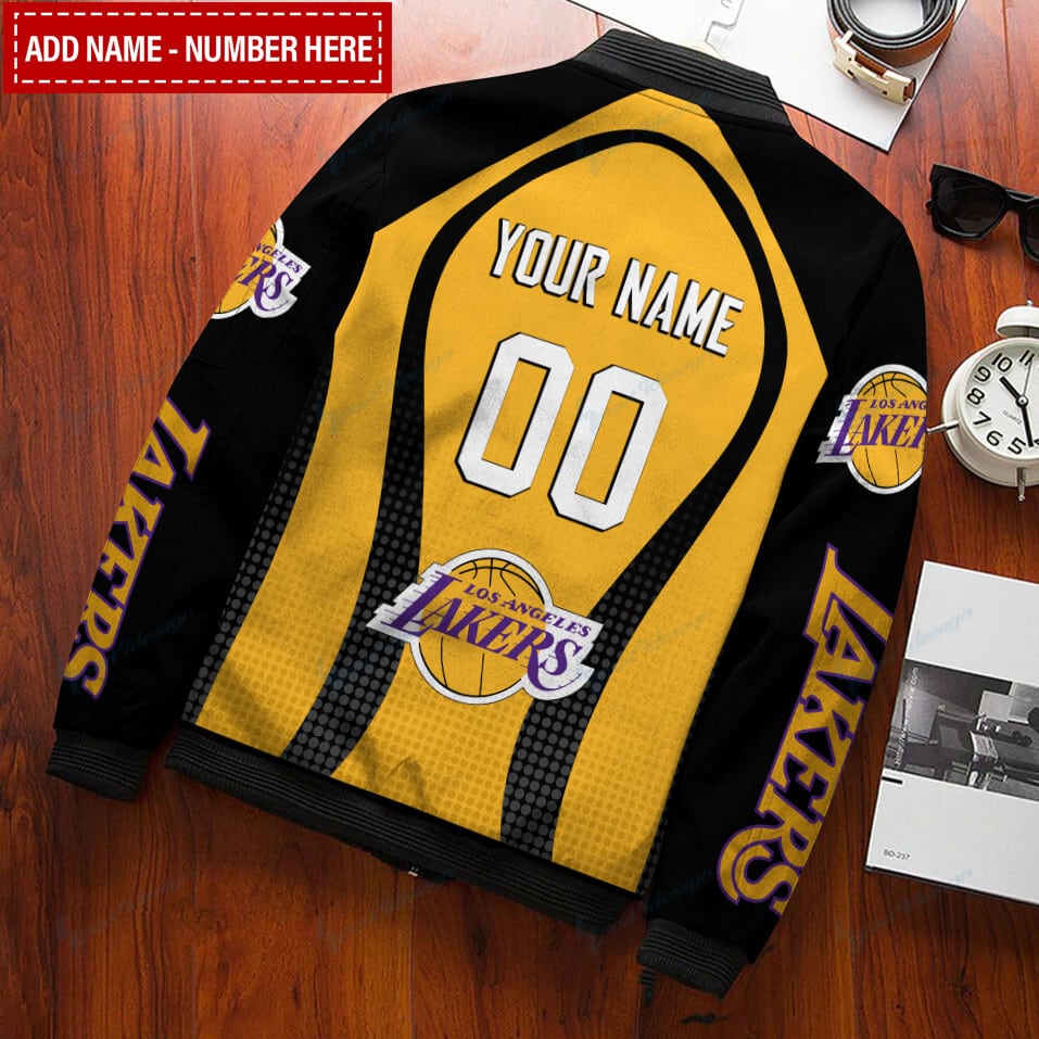 Los Angeles Lakers Personalized Bomber Jacket BG109