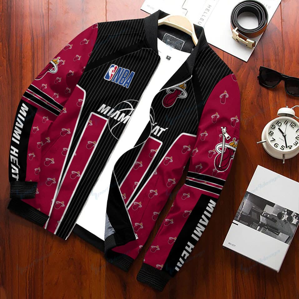 Miami Heat Personalized Bomber Jacket BG114