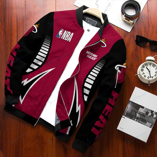 Miami Heat Personalized Bomber Jacket BG103