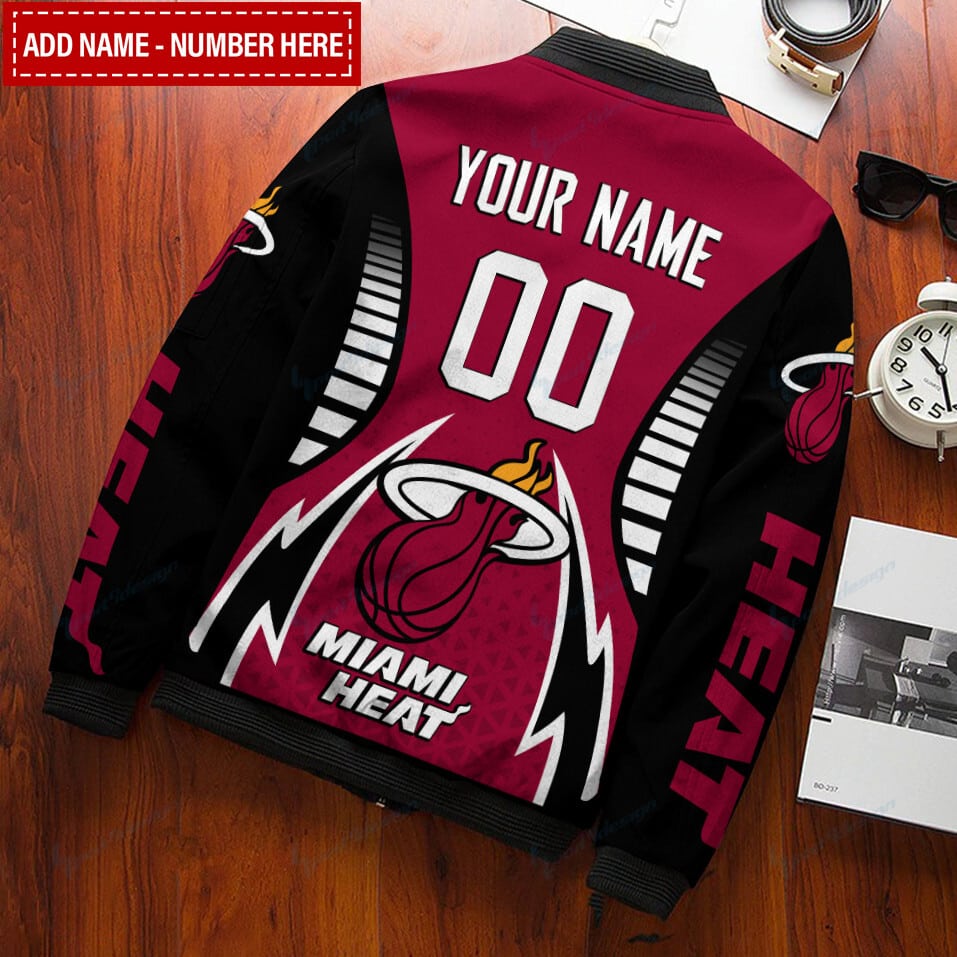 Miami Heat Personalized Bomber Jacket BG103
