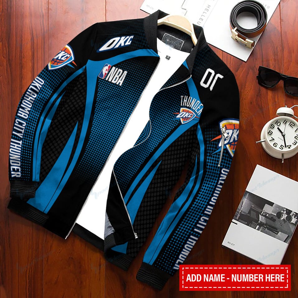 Oklahoma City Thunder Personalized Bomber Jacket BG107