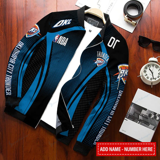 Oklahoma City Thunder Personalized Bomber Jacket BG107