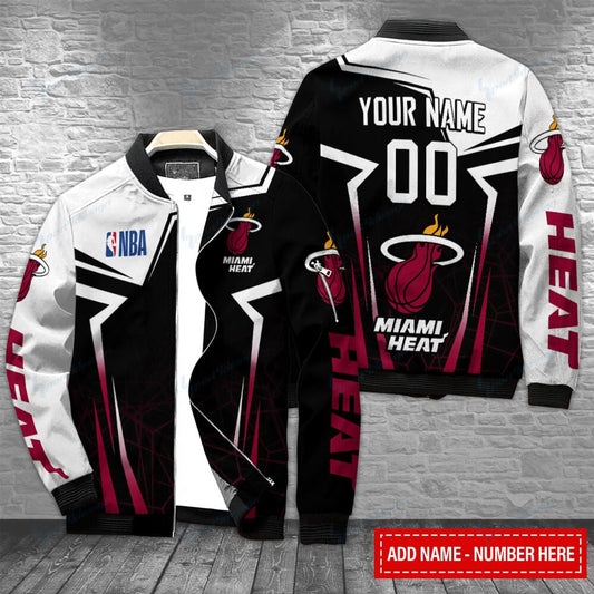 Miami Heat Personalized Bomber Jacket BG106